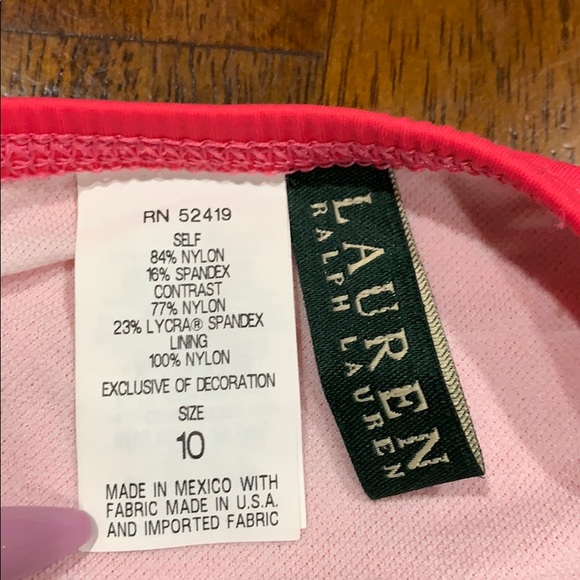 Two piece swimsuit Lauren by Ralph Lauren Sz 10 - Picture 5 of 6